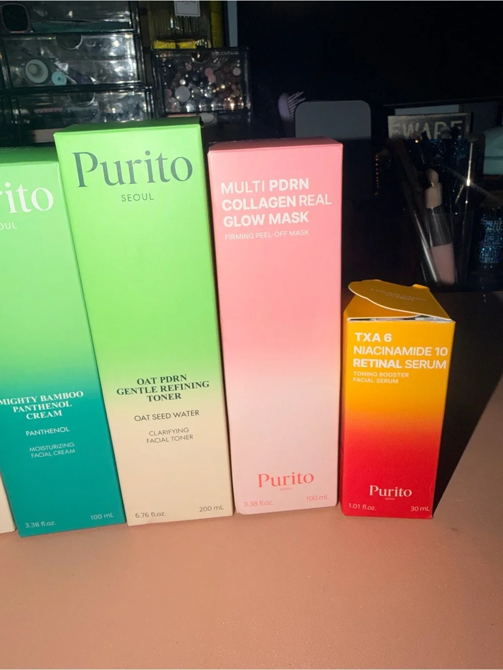 6 item Purito Seoul bundle: Serums, Cleanser, Cream, Toner, Mask